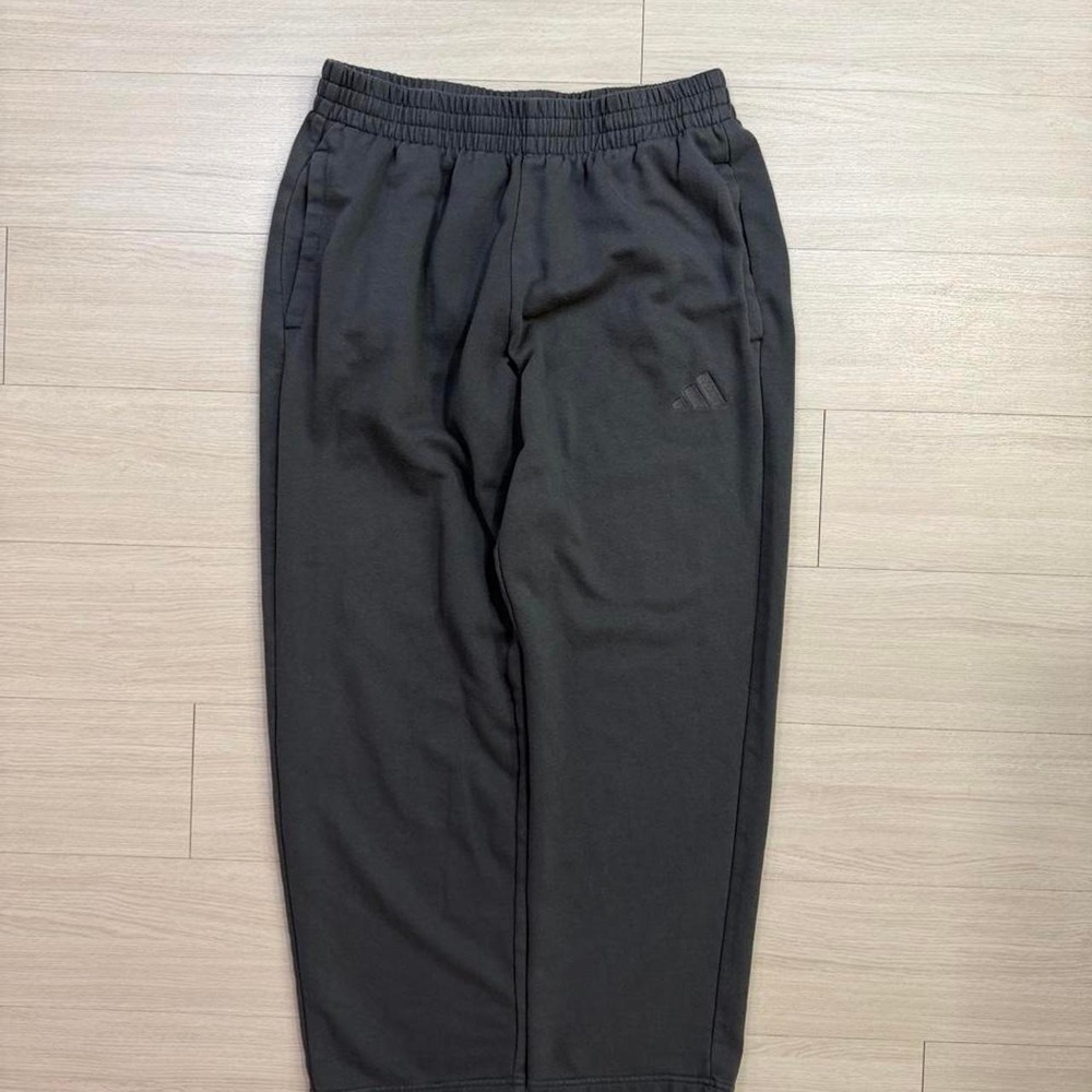 Adidas Basics Grey Relaxed Sweatpants Mens Size Large Gym Casual
